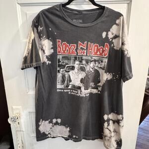 Boyz N The Hood Shirt Mens Medium Black Bleach Tie Dye Movie Graphic Tee 90s